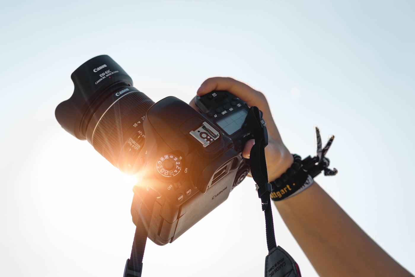 Fotograf mit professioneller Kamera